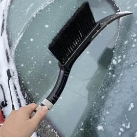 Resim Araba Buz Kazıyıcı Araç Cam Kar Temizleyici Fırçası Oto Ön Camı Kırıcı Kazıma Aparatı Temizleme Kış Kırağı 