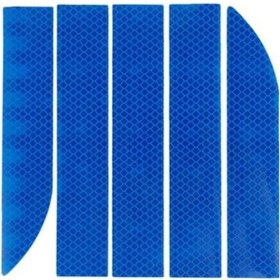 Resim Mavi Araba Reflektör Etiket Dış Gövde 3x90cm Gövde Oto Çıkartması Reflektif Bant 