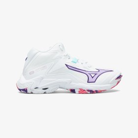 Resim Mizuno Wave Lightning Z8 Mid Kadın Beyaz Voleybol Ayakkabısı 