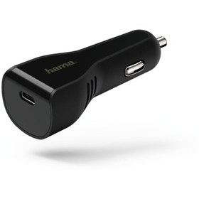 Resim Hama Araç İçi Siyah Hızlı Şarj Adaptörü Usb C 27w 3a 