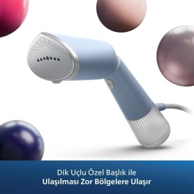 Resim Gök Mavisi Buharlı Düzleştirici, Aktif Isıtmalı, Hassas Kumaşlar Için Uygun 