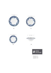 Resim Emsan Melora 24 Parça 6 Kişilik Yemek Takımı Renkli 