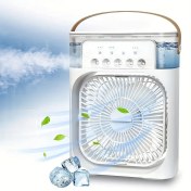 Resim 2'si 1 Arada Çok Fonksiyonlu USB Nemlendirici Fan ve Aroma Difüzörü - Ayarlanabilir Hız ve Yön, Soğutma Özelliği, Ev, Ofis, Mutfak, Yatak Odası, Yurt, Oturma Odası İçin İdeal. Altı Püskürtme Modu 
