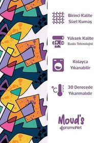 Resim Artboard 2 Desenli Kare Dikdörtgen Süet Dertsiz Masa Örtüsü 