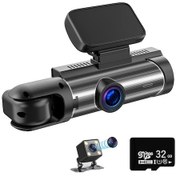 Resim Xindoker M8 Pro Araba Kaydedici, 3 Lensli Ön+iç+arka , 1080p Hd, 170 Geniş Açı, Gece Görüşü, Döngü Kayıt, 24 Saat Park Monitörü, Wıfı + 32gb Kart 