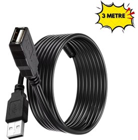 Resim Derwell 3 Metre 3mt Yüksek Hız Usb Uzatma Kablosu Uzatıcı Ara Kablosu Dişi Erkek Gerçek Usb 2.0 Kablo 