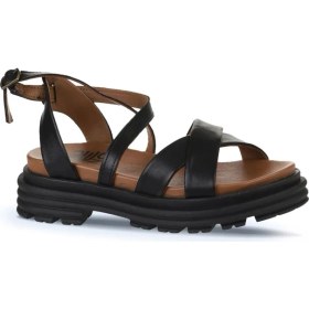 Resim Bueno Shoes Siyah Khv Deri Kadın Topuklu Sandalet 01WY8305 01WY8305 