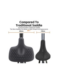 Resim Pazly Kalınlaşmış Genişletilmiş Esnek Yüksek Konfor Siyah Bisiklet Selesi 260x250x60mm Siyah 