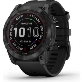 Resim Garmin Fenix 7x Sapphire Solar - Siyah Dlc Titanyum 