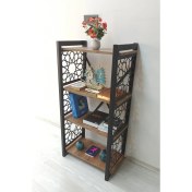 Resim Adım Shops Desenli Lazer Kesim Metal Raf 