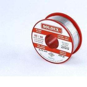 Resim Soldex 0,75 Mm 200 Gr Lehim Teli Sn60 Pb40 