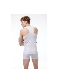 Resim Malabadi Erkek Beyaz 2 Li Paket Pamuk Elastan Rambo Sporcu Atleti 094 Beyaz 