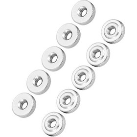 Resim Jeemson Karbon Çelik Nikel Kaplı Elden Sıkma Somun, Parçaları Sabitlemek İçin, M4-m10 Çeşitli Boyutlar, Dayanıklı Ve Anti-oksidasyon 10 Adet 