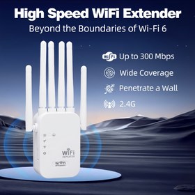 Resim Wifi Genişleticisi, WIFI6 ile Uyumlu Wifi Sinyal Güçlendirici, Ethernet Portu ile Donatılmış, 360° Kapsama Alanı ve 6 Antenli, 11.000 Metrekareye Kadar Menzil, 35'ten Fazla Cihaz için Uygun, Ev Wifi Tekrarlayıcı olarak Tek Tıklamayla Kurulum 