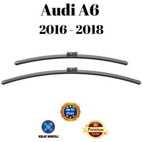Resim Audi A6 2016 2017 2018 Uyumlu Araca Özel Ön Cam Muz Tipi Silecek Süpürgesi Takımı 65/53cm 2li Set Silbak 