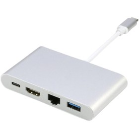 Resim Coverzone Macbook Uyumlu Type-c Usb 3.1 To 1*usb3.0 Gigabit Ethernet 4k Ultra Hd Hdmı Dönüştürücü Adaptör 