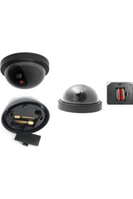 Resim BİTERSE Hırsız Caydırıcı Sahte Dome Kamera Led Işıklı Güvenlik Kamerası 