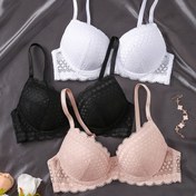 Resim 3 adet Dantelli Balenli Sütyen, Seksi Rahat Dolgulu Sütyen, Kadın İç Çamaşırı & İç Giyim 