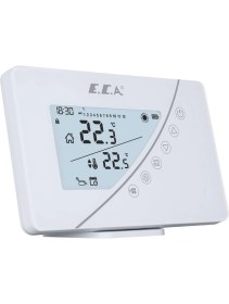 Resim E.C.A Poly Touch 400 W Programlanabilir Kablosuz Oda Termostatı Dijital Kontrol Paneli ile Hassas Sıcaklık Ölçümü 