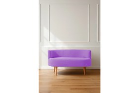 Resim Azra Mobilya Sydney Modern Ikili Koltuk Kanepe | Modern | Welsoft Yumuşak Kumaş | Lila 