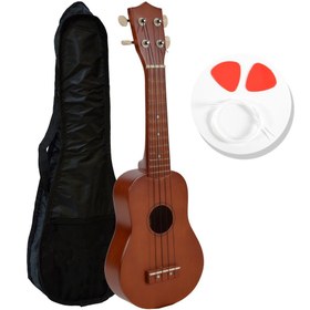 Resim Manuel Raymond KA325BRN Soprano Ukulele Seti (Kahve) | Doğal Ahşap Görünüm Naylon Tel 