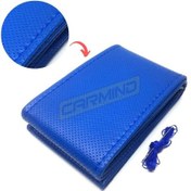 Resim Carmind Mavi Dikmeli Direksiyon Kılıfı Noktalı Model 