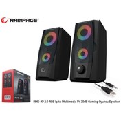 Resim RMS-X9 2.0 RGB 6W RMS Gaming Speaker Işıklı Hoparlör Rampage