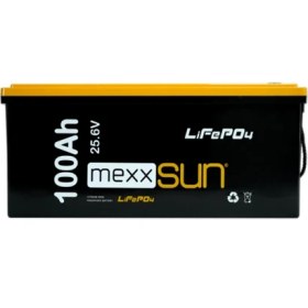 Resim Mexxsun 25.6 VOLT-100AH Lifepo4 Lityum Akü Dayanıklı Tasarım ve Uzun Süreli Kullanım İçin 