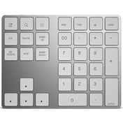 Resim Geeksen "34 Tuşlu Kablosuz Alüminyum Nümerik Klavye - Şarj Edilebilir, Taşınabilir, Windows/ios/android Uyumlu Gümüş " 