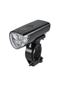 Resim Bisiklet Ön Lamba 3 Ledli Pilli Ön Işık Fn-369C-5 Gri - Siyah 