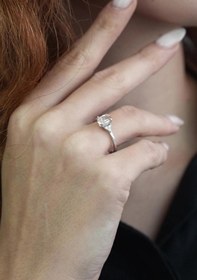 Resim Morganite Oval Tektaş Yüzük 