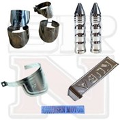 Resim Cg Çita Modifiye Nikel Set Egzoz Şapkası Kuba Far Kaşı Sivri Elcik, 4 Adet Sinyal Şapkası 