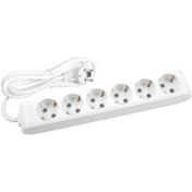 Resim Viko 90113602 Multi-Let Topraklı Kablolu 6'lı Priz 2 m 