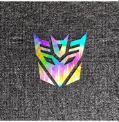 Resim Decepticon'lar Lazer-8x8 Cm-araba Çıkartmaları Transformers Autobots Decepticon'lar Yansıtıcı Dekorasyon Yakıt Deposu K 
