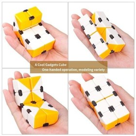 Resim Renkli İnfinity Cube Sonsuzluk Küpü Sihirli Küp Fidget Stres Küpü Stres Giderici Oyuncak 1 Adet 