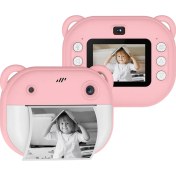 Resim Yeni Dijital Kamera Çift Lens 2 Inç Ekran Dahili Pil Fotoğraf Çerçevesi Termal Baskı Kağıdı 