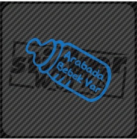 Resim Sticker Works Arabada Bebek Var Sticker 