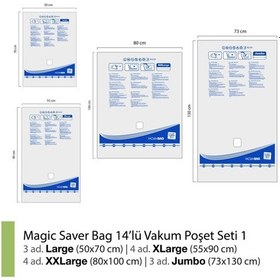 Resim Magic Saver Bag 14´Lü Vakumlu Poşet Seti 1 