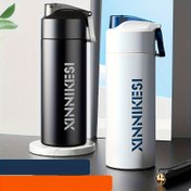 Resim 1000ml/600ml Paslanmaz Çelik Yalıtımlı Su Matarası, İç Geniş Ağızlı Sıcak & Soğuk Tutum - Spor Salonu Bisiklet Outdoor Hiking Seyahat Araba Bardağı ile Süzgeçsiz Vakumlu Çift Katman Tasarım (BPA içermez) 