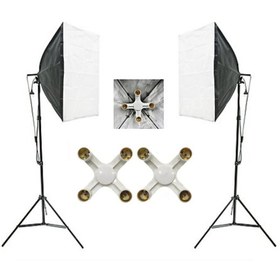 Resim 4 Duylu Softbox (2 Adet) + 2 M Işık Ayağı Lambasız 