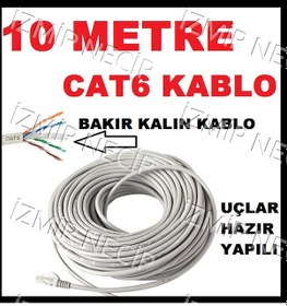 Resim Ncpline 10 Mt 10 Metre Cat 6 Kablo Internet Kablosu Ket 6 Ağ 