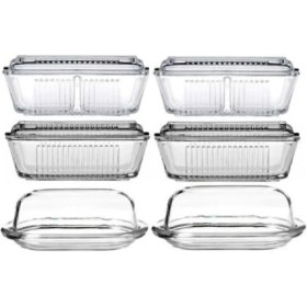 Resim Storemax Basic Frigo 6lı Cam Kahvaltılık Tereyağlık Seti 