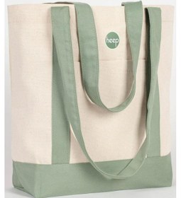 Resim Heep Mint Yeşili Cepli Kanvas Tote Çanta Çok Renkli 