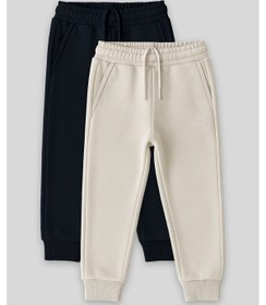 Resim Tommylife Standart Fit Basic 2li Paket Lacivert-bej Erkek Çocuk Eşofman Alt - 11224 Lacivert - Beyaz 