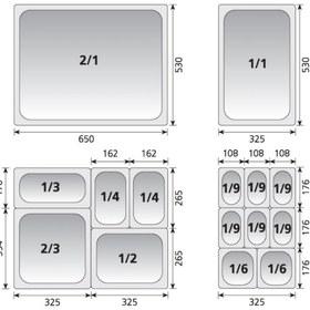 Resim Üret Çelik ÜRET Saplı Gastronom Küvet Kapağı GN 1/1 (53 × 32,5 cm) 