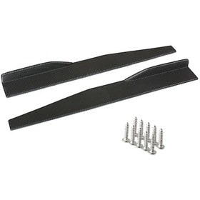 Resim Youmex Evrensel Araç Yan Etekleri - Abs Malzeme, Siyah/karbon Fiber/kırmızı Seçenekli, Spor Görünüm 