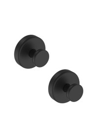 Resim Suofeng Banyo Süspansiyon Çubuğu, 304 Çelikten Yapılmış, 6.8 Kg Yük Kapasitesi, Delme Yok, 2 Adet Siyah Siyah 