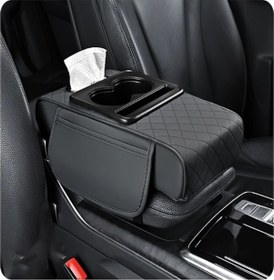 Resim Dashanshop Gri 1x Pu Deri Konsol Pedi Bardaklık Mendillik Ve Saklama Çantası 