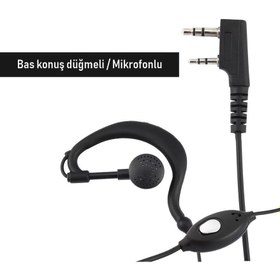 Resim Mbl Bas Konuş Mikrofonlu Pmr Telsiz Kulaklık 2 Pin 3.5mm*2.5mm 