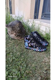 Resim Scarpe Magiche Stitch Dijital Baskılı Kız Çocuk Ayakkabısı 31-35 Numara Arası Işıksızdır Siyah 